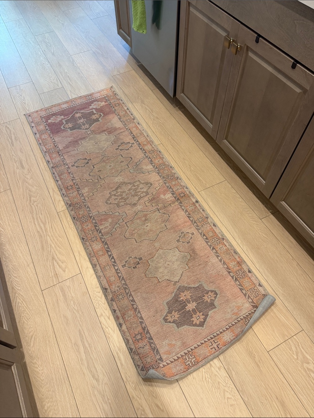 Debary Machine Washable Performance Orange/Pink/Brown Rug Runner 2’x6’ - Picture 4 of 4